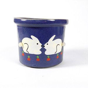 Concord Hand Designs Pottery Small Crock - Rabbits